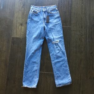 NWT LF Distressed Mom Jeans